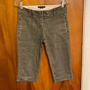 Theory Gray cuff Denim Capris Women’s Size 2